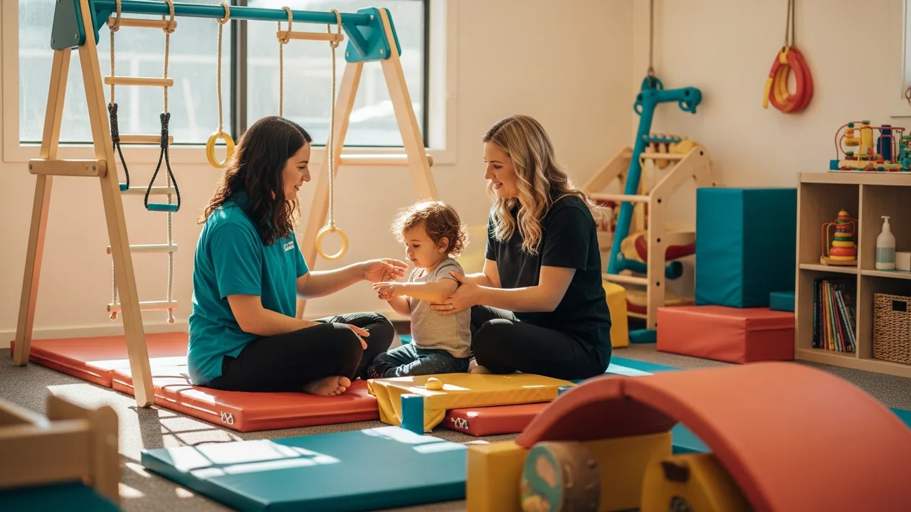 Fictional paediatric occupational therapy clinic scene for ESSENDON, VIC